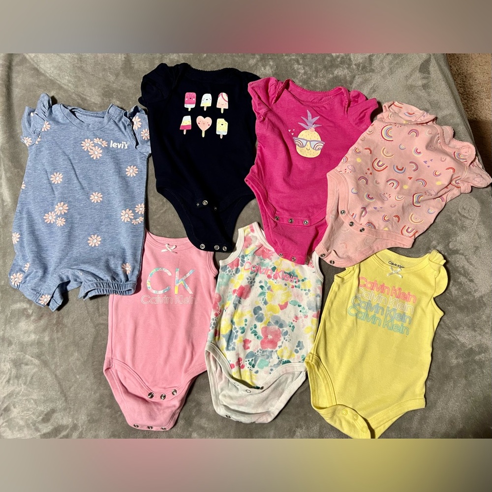 Baby girl bodysuits bundle